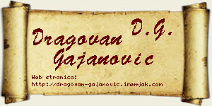 Dragovan Gajanović vizit kartica